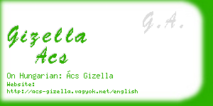 gizella acs business card