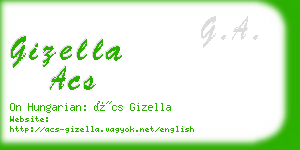 gizella acs business card